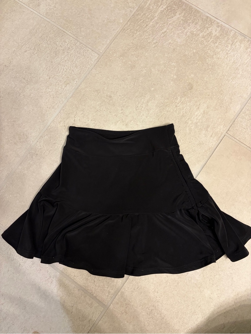 Tiger Friday Black Ballroom Skirt Girls Dancewear Child Medium, cinch and swivel